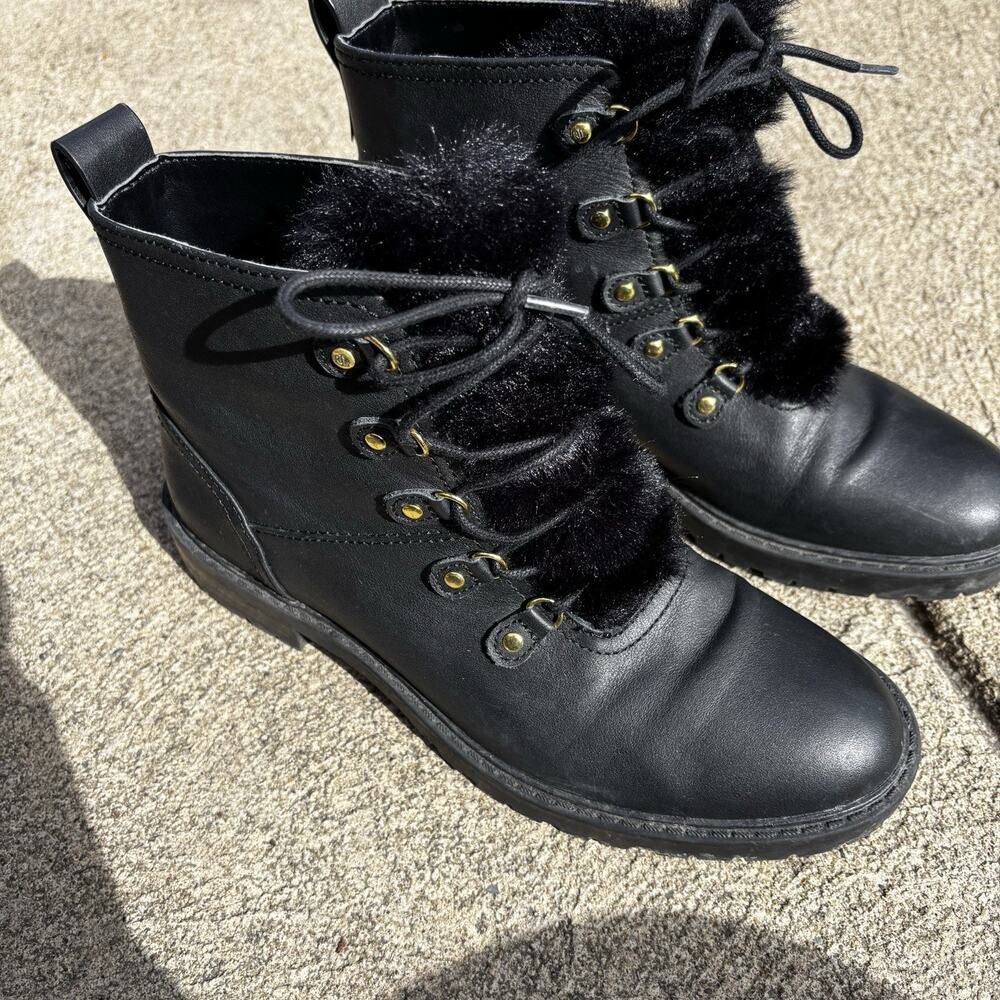 Lauren Ralph Lauren Womens Elliot Leather Waterproof Ankle Boots Shoes SIZE 7 - Picture 2 of 5